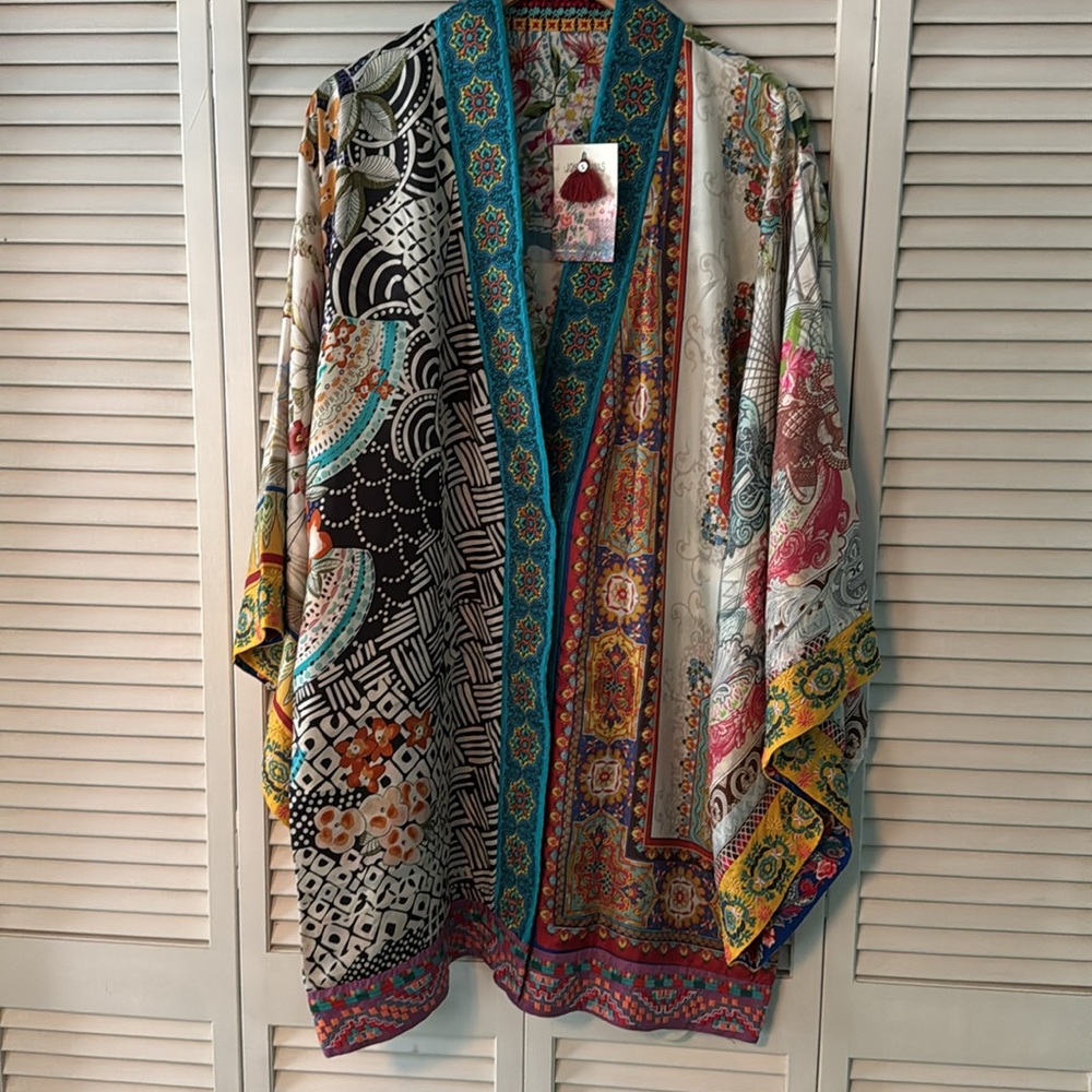 Johnny Was BNWT One of a Kind Beautiful Reversible Kimono O/S - Picture 8 of 16